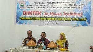 Dinas Dagperinkop-UKM dan (BPSMB) Provinsi Sulbar Gelar Bintek (In House Training)