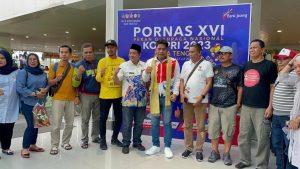 Tiba di Semarang Kontingen Sulbar Disambut Panitia Pornas