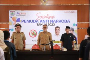 Bersama Pj Gubernur, Ketua Komisi IV DPRD Sulbar Hadiri Sosialisasi Pemuda Anti Narkoba