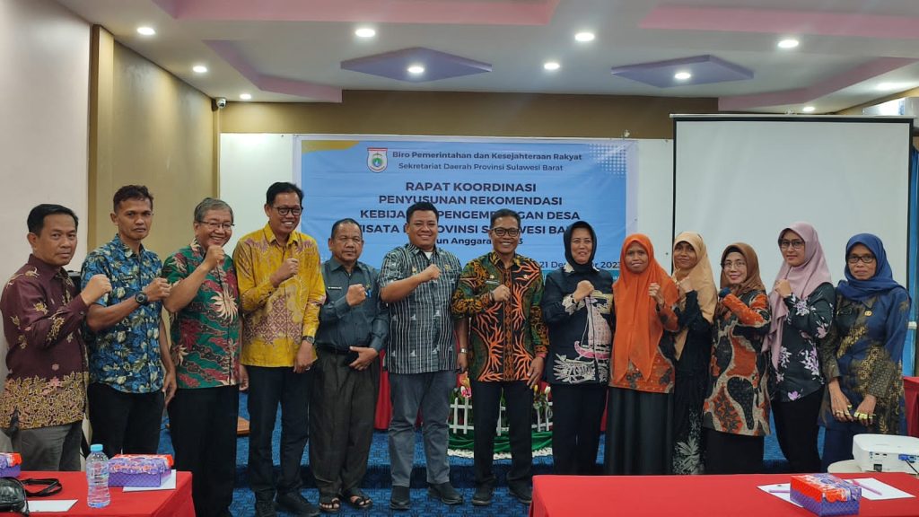 Biro Pemkesra Sulbar Gelar Rapat Koordinasi Kebijakan Pengembangan Desa Wisata