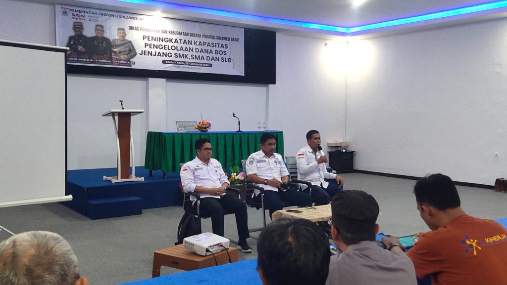 Dukung Peningkatan Kapasitas Pengelolaan Dana BOS jenjang SMA, SMK dan SLB, Disdikbud Sulbar Gelar Bimtek