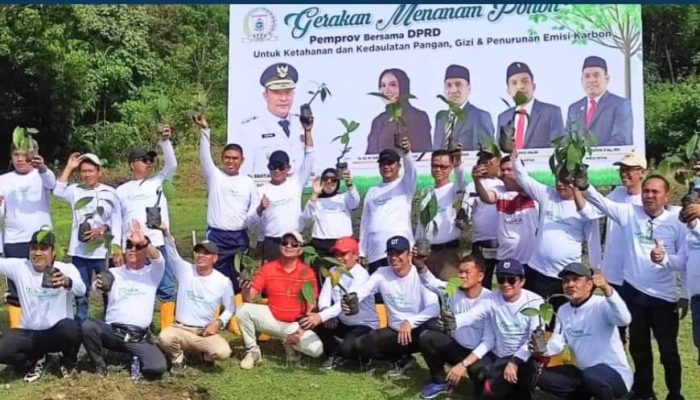 Gerakan Menanam Pohon dan Jalan Santai, Komitmen DPRD Sulbar Bangun Ekosistem Ekonomi Hijau