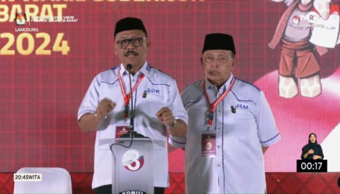 Debat Publik Perdana Pilgub Sulbar 2024: Pasangan SDK-JSM Tampil Percaya Diri Tanpa Teks