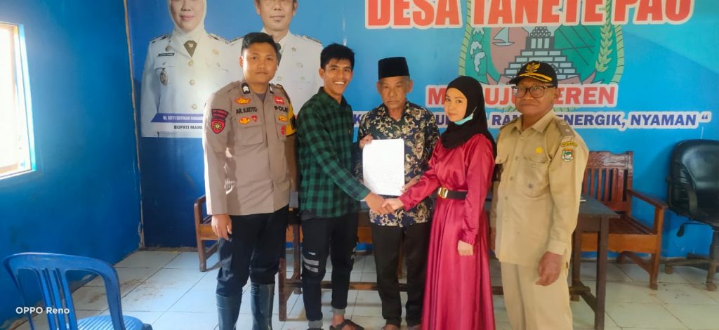 Pemdes Tanete Pao Bersama Bhabinkamtibmas Selesaikan Masalah Pecemaran Nama Baik Dengan Kekeluargaan
