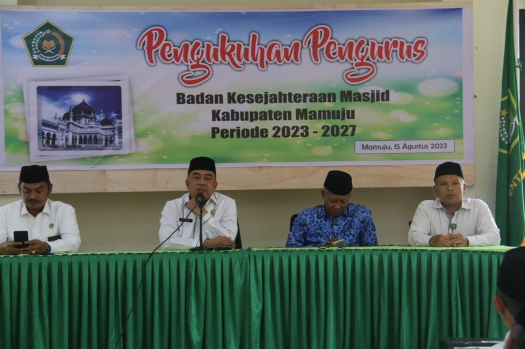 Kakanwil Sulbar Kukuhkan Pengurus Badan Kesejahteraan Masjid Kabupaten Mamuju