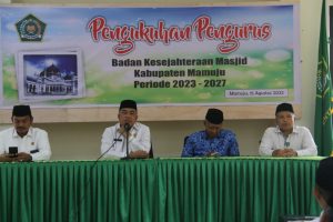 Kakanwil Sulbar Kukuhkan Pengurus Badan Kesejahteraan Masjid Kabupaten Mamuju