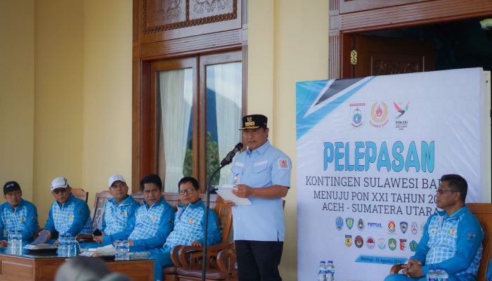 Pj Gubernur Sulbar Lakukan Pelepasan Kontingen Sulbar untuk PON XXI Aceh-Sumut 2024