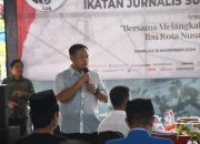 Dandim 1418/Mamuju Paparkan Program Hasil Terbaik Cepat Presiden Prabowo pada acara 1 Dekade Ikatan Jurnalis Sulbar.