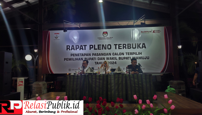 KPU Mamuju Resmi Menetapkan TINA-YUKI Sebagai Bupati dan Wakil Bupati Mamuju Terpilih