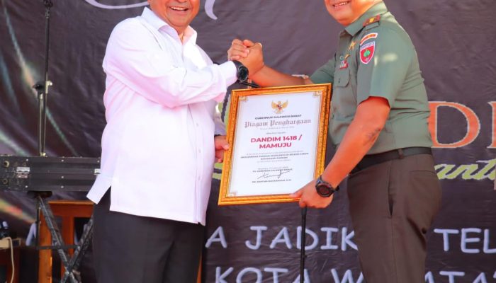 Sulap Lahan Tidur Menjadi Lokasi Ketahanan Pangan, Dandim 1418/ Mamuju Mendapatkan Penghargaan Dari PJ. Gubernur Sulbar