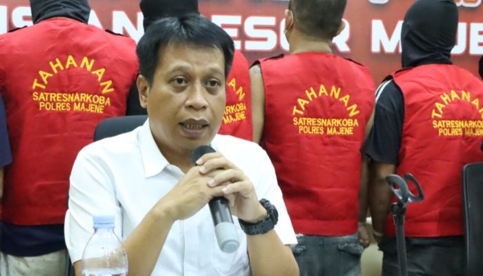 7 Tersangka Narkoba Diamankan Polres Majene, Ini Barang Bukti yang Disita