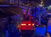 Personel Polresta Mamuju Sigap Bantu Pemadaman Kebakaran Ruko di Pasar Sentral Mamuju