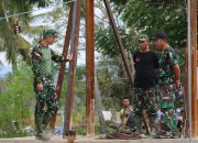 Peduli Rakyat, TNI Bangun Jembatan Penyeberangan di Desa Bonda 
