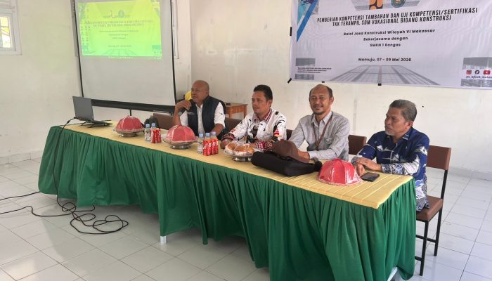 PUPRD Sulbar Dukung PKT dan Sertifikasi TKK bagi Siswa SMKN 1 Rangas, Tingkatkan Kompetensi SDM Vokasional Konstruksi
