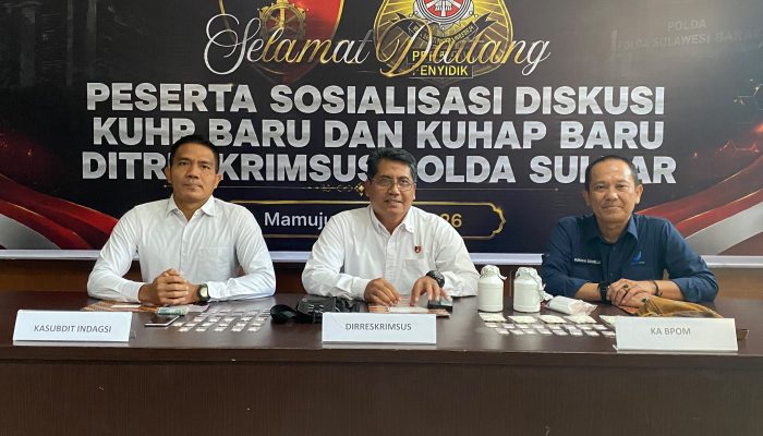 Ditkrimsus Polda Sulbar dan Balai POM Ungkap Peredaran Obat Ilegal Boje di Mamuju