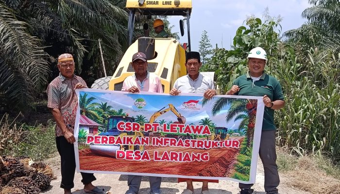 Kolaborasi dengan Warga, PT Letawa Tuntaskan Perbaikan Jalan Lariang